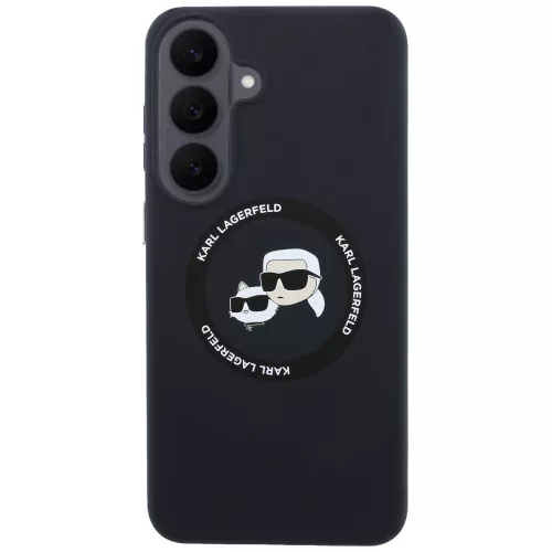 Karl Lagerfeld - Silicone KC Heads Magnetic (KLHMS26FESKCHTCK) - Samsung Galaxy S26 FE - Black