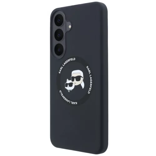 Karl Lagerfeld - Silicone KC Heads Magnetic (KLHMS26FESKCHTCK) - Samsung Galaxy S26 FE - Black
