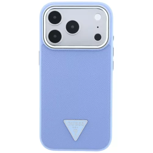 Guess - Grained Triangle Logo MagSafe (GUHMP18LPGSMTLSB) - iPhone 18 Pro / iPhone 17 Pro - Light Blue
