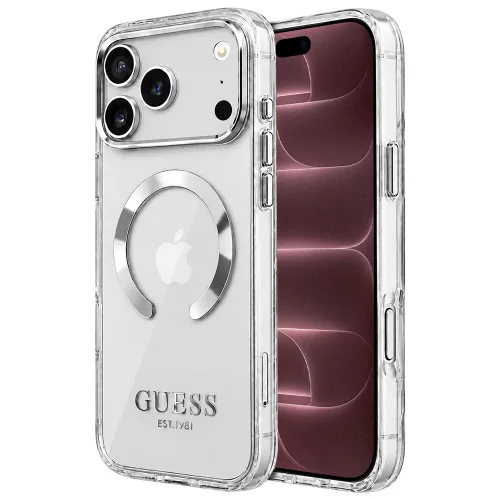 Guess - Metal Outline MagSafe (GUHMP18XHTRMS) - iPhone 18 Pro Max / iPhone 17 Pro Max - Silver