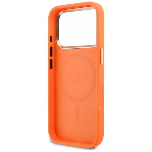 Guess - Leather Perforated 4G MagSafe (GUHMP18L5PG4SRGO) - iPhone 18 Pro / iPhone 17 Pro - Orange