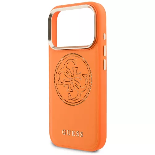 Guess - Leather Perforated 4G MagSafe (GUHMP18L5PG4SRGO) - iPhone 18 Pro / iPhone 17 Pro - Orange