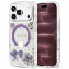 Guess - Resin Flowers and Glitter MagSafe (GUHMP18XRBFGFGMU) - iPhone 18 Pro Max / iPhone 17 Pro Max - Purple