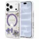 Guess - Resin Flowers and Glitter MagSafe (GUHMP18LRBFGFGMU) - iPhone 18 Pro / iPhone 17 Pro - Purple