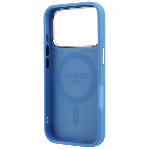 Guess - Ring Stand 360 4G Leather Classic Logo MagSafe (GUHMP18L6PS4RSCLB) - iPhone 18 Pro / iPhone 17 Pro - Blue