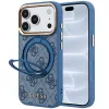 Guess - Ring Stand 360 4G Leather Classic Logo MagSafe (GUHMP18L6PS4RSCLB) - iPhone 18 Pro / iPhone 17 Pro - Blue