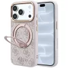 Guess - Ring Stand 360 4G Leather Classic Logo MagSafe (GUHMP18L6PS4RSCLP) - iPhone 18 Pro / iPhone 17 Pro - Pink