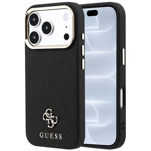Guess - Saffiano Small 4G Classic MagSafe (GUHMP18L6PSA4DMK) - iPhone 18 Pro / iPhone 17 Pro - Black