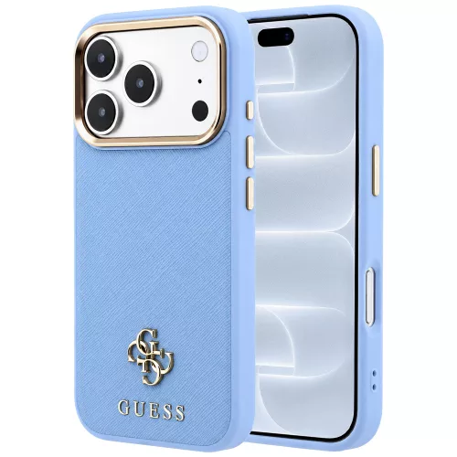 Guess - Saffiano Small 4G Classic MagSafe (GUHMP18L6PSA4DMB) - iPhone 18 Pro / iPhone 17 Pro - Light Blue
