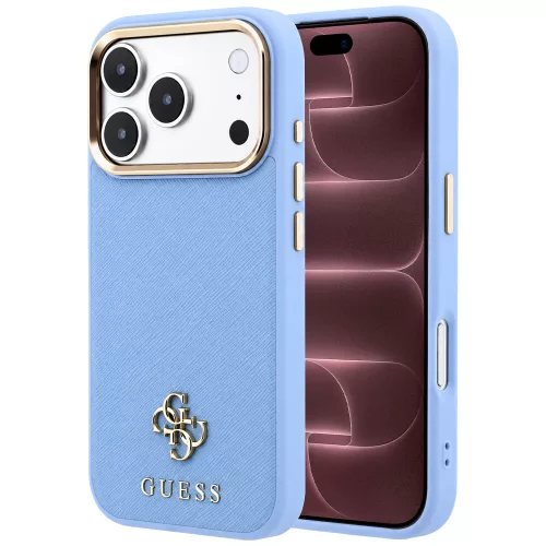 Guess - Saffiano Small 4G Classic MagSafe (GUHMP18X6PSA4DMB) - iPhone 18 Pro Max / iPhone 17 Pro Max - Light Blue