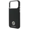 Guess - Grained Leather Round Strass Logo MagSafe (GUHMP18L6PSRMDEK) - iPhone 18 Pro / iPhone 17 Pro - Black