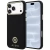Guess - Grained Leather Round Strass Logo MagSafe (GUHMP18L6PSRMDEK) - iPhone 18 Pro / iPhone 17 Pro - Black