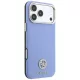 Guess - Grained Leather Round Strass Logo MagSafe (GUHMP18L6PSRMDEB) - iPhone 18 Pro / iPhone 17 Pro - Light Blue