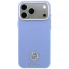 Guess - Grained Leather Round Strass Logo MagSafe (GUHMP18L6PSRMDEB) - iPhone 18 Pro / iPhone 17 Pro - Light Blue