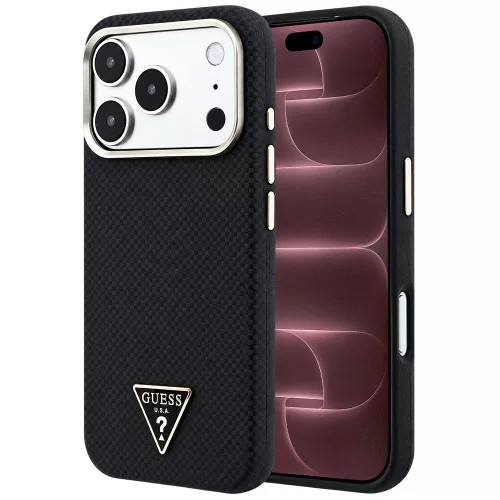 Guess - Kevlar Triangle Logo MagSafe (GUHMP18X6PWKSGTK) - iPhone 18 Pro Max / iPhone 17 Pro Max - Black