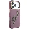 Karl Lagerfeld - IML Big Signature Resin Logo Metal Frame (KLHCP18L6HCKSRR) - iPhone 18 Pro / iPhone 17 Pro - Burgundy