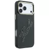 Karl Lagerfeld - IML Big Signature Resin Logo Metal Frame (KLHCP18L6HCKSRK) - iPhone 18 Pro / iPhone 17 Pro - Black