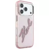 Karl Lagerfeld - IML Big Signature Resin Logo Metal Frame (KLHCP18X6HCKSRP) - iPhone 18 Pro Max / iPhone 17 Pro Max - Pink