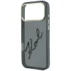 Karl Lagerfeld - IML Big Signature Resin Logo Metal Frame (KLHCP18X6HCKSRK) - iPhone 18 Pro Max / iPhone 17 Pro Max - Black