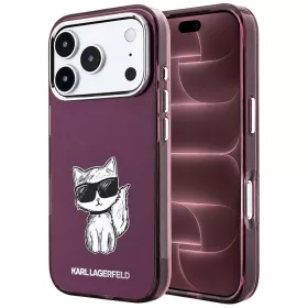   Karl Lagerfeld - IML Choupette Body Sketch Print MagSafe (KLHMP18X6HCIKDR) - iPhone 18 Pro Max / iPhone 17 Pro Max - Burgundy