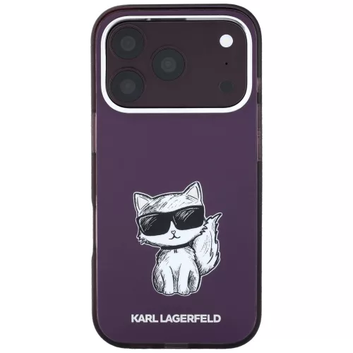 Karl Lagerfeld - IML Choupette Body Sketch Print MagSafe (KLHMP18X6HCIKDR) - iPhone 18 Pro Max / iPhone 17 Pro Max - Burgundy