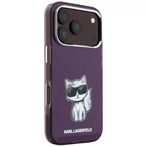 Karl Lagerfeld - IML Choupette Body Sketch Print MagSafe (KLHMP18X6HCIKDR) - iPhone 18 Pro Max / iPhone 17 Pro Max - Burgundy