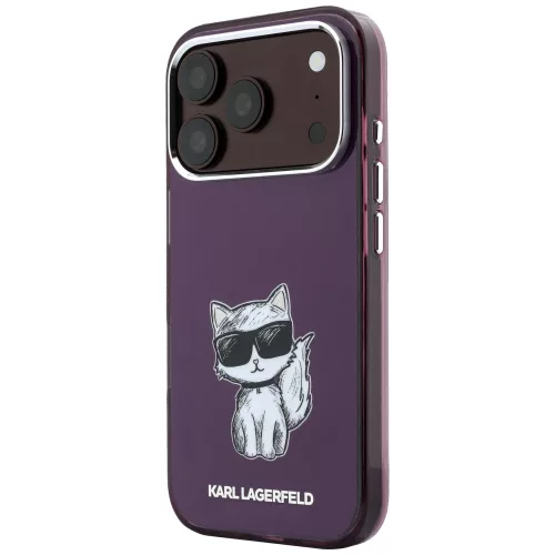 Karl Lagerfeld - IML Choupette Body Sketch Print MagSafe (KLHMP18X6HCIKDR) - iPhone 18 Pro Max / iPhone 17 Pro Max - Burgundy