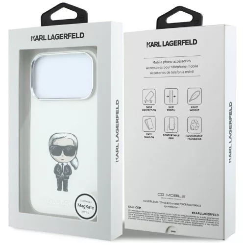 Karl Lagerfeld - IML Ikonik Sketch Print MagSafe (KLHMP18X6HKIKDE) - iPhone 18 Pro Max / iPhone 17 Pro Max - Beige