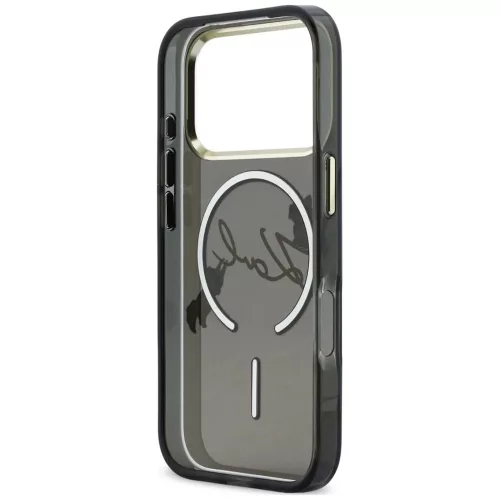 Karl Lagerfeld - IML Choupette and Karl Script Logo MagSafe (KLHMP18X5HKSCAK) - iPhone 18 Pro Max / iPhone 17 Pro Max - Black