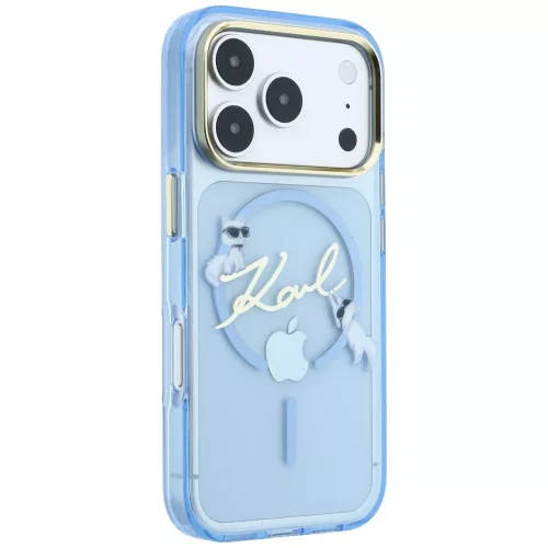 Karl Lagerfeld - IML Karl Script Logo MagSafe (KLHMP18L5HKSCAL) - iPhone 18 Pro / iPhone 17 Pro - Light Blue