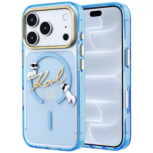 Karl Lagerfeld - IML Karl Script Logo MagSafe (KLHMP18L5HKSCAL) - iPhone 18 Pro / iPhone 17 Pro - Light Blue