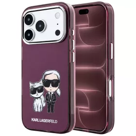   Karl Lagerfeld - IML KC Bodies Sketch Print MagSafe (KLHMP18X6HKCIDR) - iPhone 18 Pro Max / iPhone 17 Pro Max - Burgundy