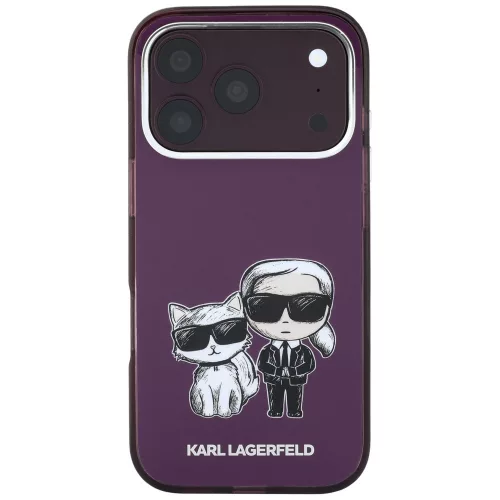 Karl Lagerfeld - IML KC Bodies Sketch Print MagSafe (KLHMP18X6HKCIDR) - iPhone 18 Pro Max / iPhone 17 Pro Max - Burgundy