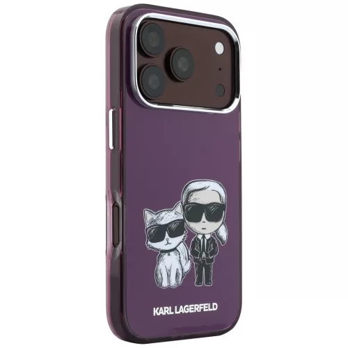 Karl Lagerfeld - IML KC Bodies Sketch Print MagSafe (KLHMP18X6HKCIDR) - iPhone 18 Pro Max / iPhone 17 Pro Max - Burgundy