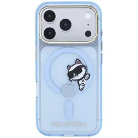   Karl Lagerfeld - IML Peekaboo Print Metal Frame MagSafe (KLHMP18L6HCPSCB) - iPhone 18 Pro / iPhone 17 Pro - Light Blue