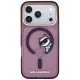Karl Lagerfeld - IML Peekaboo Print Metal Frame MagSafe (KLHMP18X6HCPSCR) - iPhone 18 Pro Max / iPhone 17 Pro Max - Burgundy
