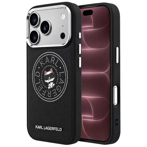 Karl Lagerfeld - Leather Point and C Sketch MagSafe (KLHMP18X6PCCPRK) - iPhone 18 Pro Max / iPhone 17 Pro Max - Black