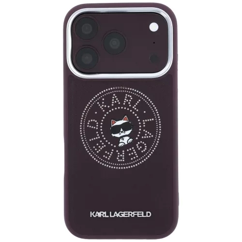 Karl Lagerfeld - Leather Point and C Sketch MagSafe (KLHMP18X6PCCPRR) - iPhone 18 Pro Max / iPhone 17 Pro Max - Burgundy