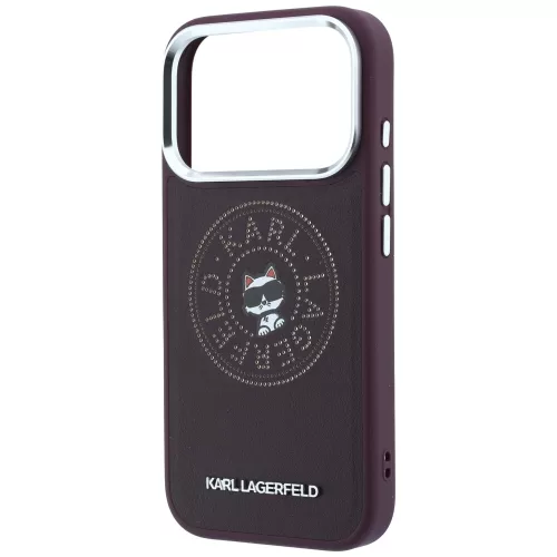 Karl Lagerfeld - Leather Point and C Sketch MagSafe (KLHMP18X6PCCPRR) - iPhone 18 Pro Max / iPhone 17 Pro Max - Burgundy