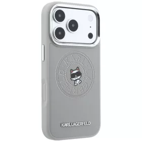   Karl Lagerfeld - Leather Point and C Sketch MagSafe (KLHMP18L6PCCPRG) - iPhone 18 Pro / iPhone 17 Pro - Grey