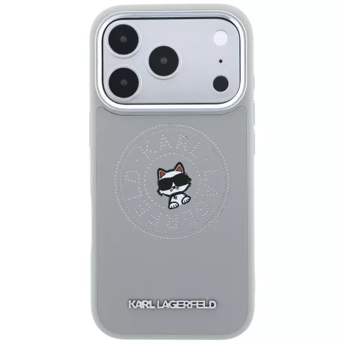 Karl Lagerfeld - Leather Point and C Sketch MagSafe (KLHMP18L6PCCPRG) - iPhone 18 Pro / iPhone 17 Pro - Grey