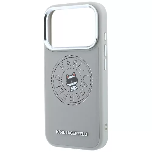 Karl Lagerfeld - Leather Point and C Sketch MagSafe (KLHMP18L6PCCPRG) - iPhone 18 Pro / iPhone 17 Pro - Grey