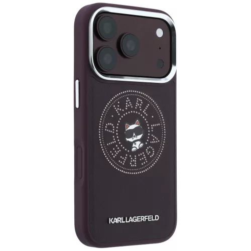 Karl Lagerfeld - Leather Point and C Sketch MagSafe (KLHMP18L6PCCPRR) - iPhone 18 Pro / iPhone 17 Pro - Burgundy