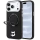 Karl Lagerfeld - Leather Ring Stand 360 C Pin MagSafe (KLHMP18LPSRSCHHK) - iPhone 18 Pro / iPhone 17 Pro - Black