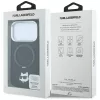Karl Lagerfeld - Leather Ring Stand 360 C Pin MagSafe (KLHMP18LPSRSCHHK) - iPhone 18 Pro / iPhone 17 Pro - Black