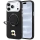Karl Lagerfeld - Leather Ring Stand 360 K Pin MagSafe (KLHMP18LPSRSKLHK) - iPhone 18 Pro / iPhone 17 Pro - Black