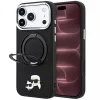 Karl Lagerfeld - Leather Ring Stand 360 KC Pin MagSafe (KLHMP18XPSRSKCHK) - iPhone 18 Pro Max / iPhone 17 Pro Max - Black