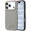 Karl Lagerfeld - Saffiano Small Script Metal Logo MagSafe (KLHMP18L6PWSKSE) - iPhone 18 Pro / iPhone 17 Pro - Taupe