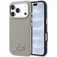 Karl Lagerfeld - Saffiano Small Script Metal Logo MagSafe (KLHMP18L6PWSKSE) - iPhone 18 Pro / iPhone 17 Pro - Taupe