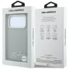 Karl Lagerfeld - Saffiano Small Script Metal Logo MagSafe (KLHMP18L6PWSKSE) - iPhone 18 Pro / iPhone 17 Pro - Taupe